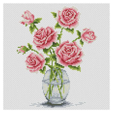 Load image into Gallery viewer, Flowers 11CT Stamped Cross Stitch Kit 30x30cm(canvas)
