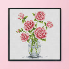 Load image into Gallery viewer, Flowers 11CT Stamped Cross Stitch Kit 30x30cm(canvas)
