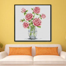 Load image into Gallery viewer, Flowers 11CT Stamped Cross Stitch Kit 30x30cm(canvas)
