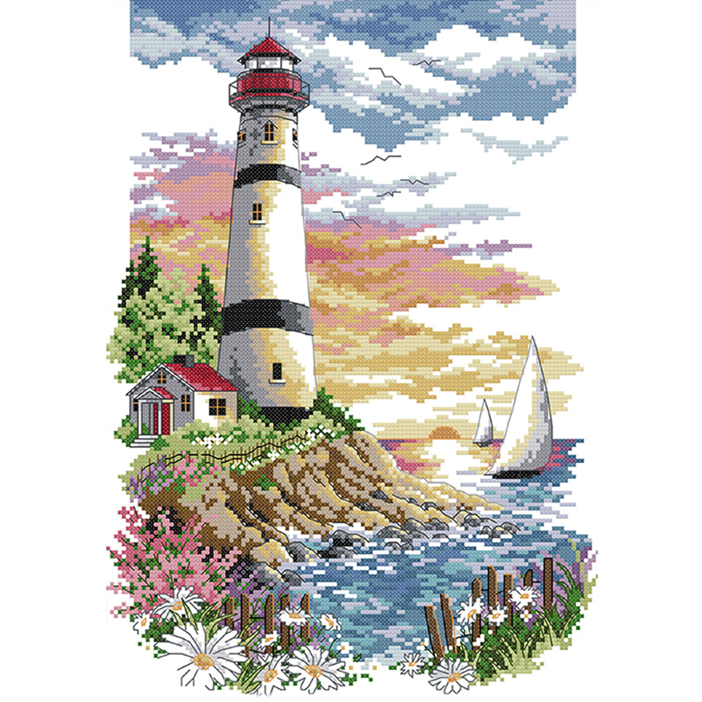 Lighthouse 11CT Stamped Cross Stitch Kit 38x51cm(canvas)