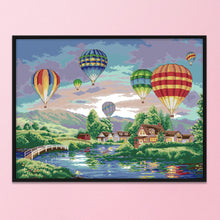 Load image into Gallery viewer, Air Balloon 11CT Stamped Cross Stitch Kit 77x60cm(canvas)
