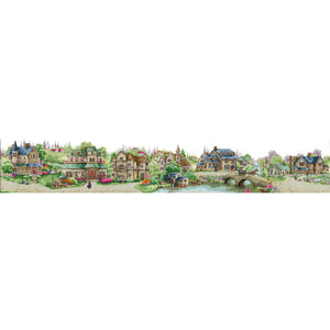 Town 11CT Stamped Cross Stitch Kit 222x45cm(canvas)