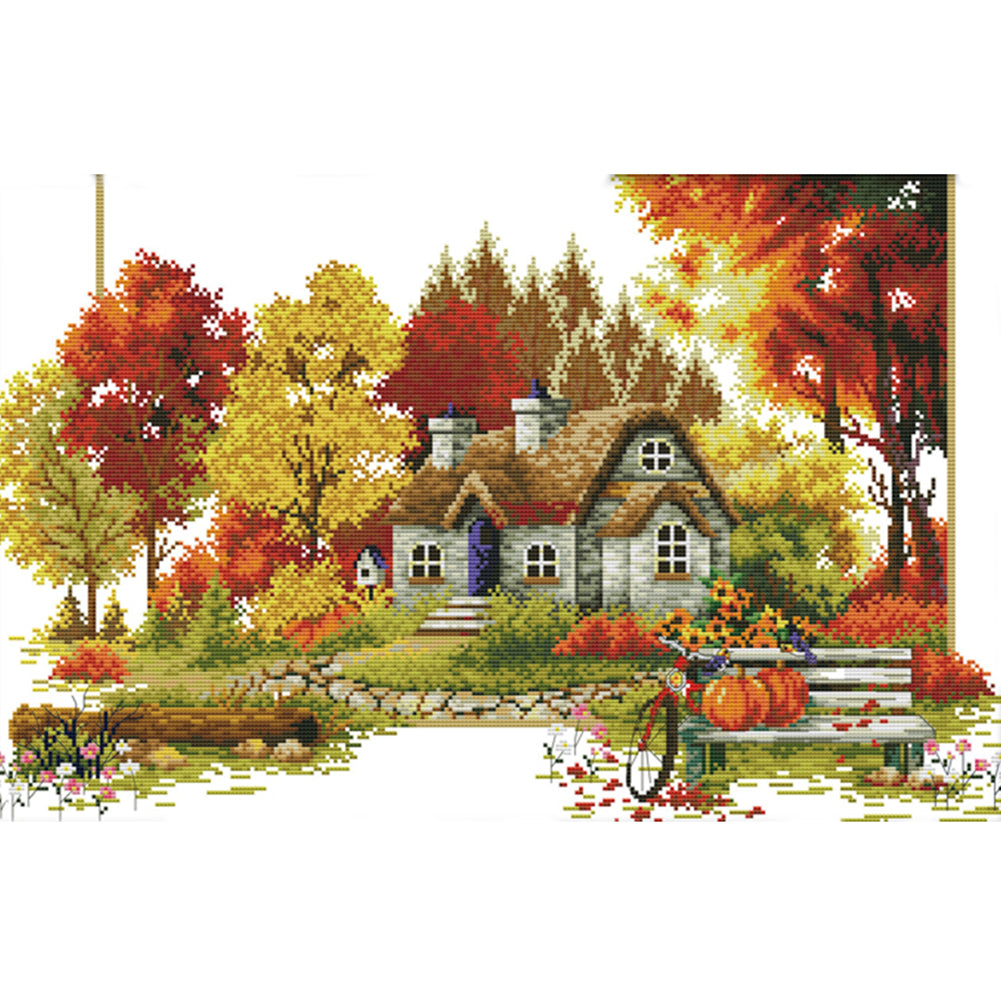 Landscape 11CT Stamped Cross Stitch Kit 71x48cm(canvas)