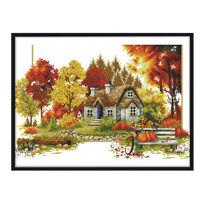 Landscape 11CT Stamped Cross Stitch Kit 71x48cm(canvas)