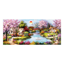 Load image into Gallery viewer, Garden Cottage 11CT Stamped Cross Stitch Kit 153x80cm(canvas)
