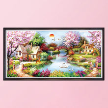 Load image into Gallery viewer, Garden Cottage 11CT Stamped Cross Stitch Kit 153x80cm(canvas)
