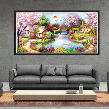 Load image into Gallery viewer, Garden Cottage 11CT Stamped Cross Stitch Kit 153x80cm(canvas)
