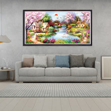 Load image into Gallery viewer, Garden Cottage 11CT Stamped Cross Stitch Kit 153x80cm(canvas)
