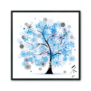 Season Money Tree (Winter) 11CT Stamped Cross Stitch Kit 46x46cm(canvas)