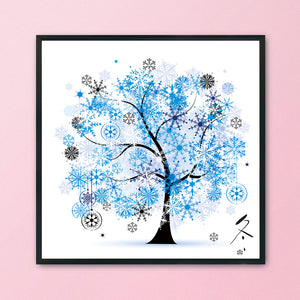 Season Money Tree (Winter) 11CT Stamped Cross Stitch Kit 46x46cm(canvas)