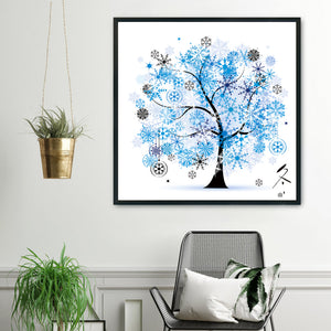 Season Money Tree (Winter) 11CT Stamped Cross Stitch Kit 46x46cm(canvas)