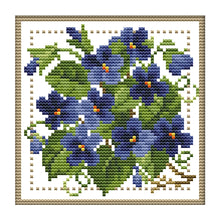 Load image into Gallery viewer, Flower 11CT Stamped Cross Stitch Kit 21x21cm(canvas)
