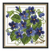 Load image into Gallery viewer, Flower 11CT Stamped Cross Stitch Kit 21x21cm(canvas)
