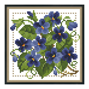 Flower 11CT Stamped Cross Stitch Kit 21x21cm(canvas)