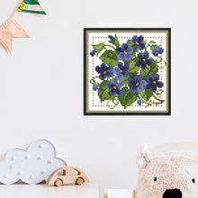 Load image into Gallery viewer, Flower 11CT Stamped Cross Stitch Kit 21x21cm(canvas)
