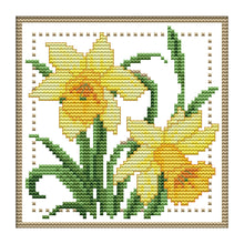 Load image into Gallery viewer, Flower 11CT Stamped Cross Stitch Kit 21x21cm(canvas)
