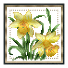 Load image into Gallery viewer, Flower 11CT Stamped Cross Stitch Kit 21x21cm(canvas)
