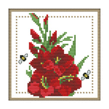 Load image into Gallery viewer, Flower 11CT Stamped Cross Stitch Kit 21x21cm(canvas)
