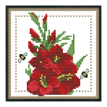 Load image into Gallery viewer, Flower 11CT Stamped Cross Stitch Kit 21x21cm(canvas)
