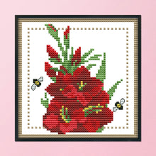 Load image into Gallery viewer, Flower 11CT Stamped Cross Stitch Kit 21x21cm(canvas)
