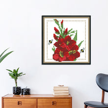 Load image into Gallery viewer, Flower 11CT Stamped Cross Stitch Kit 21x21cm(canvas)
