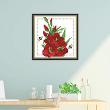 Load image into Gallery viewer, Flower 11CT Stamped Cross Stitch Kit 21x21cm(canvas)
