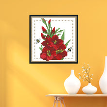 Load image into Gallery viewer, Flower 11CT Stamped Cross Stitch Kit 21x21cm(canvas)
