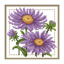 Load image into Gallery viewer, Flower 11CT Stamped Cross Stitch Kit 21x21cm(canvas)
