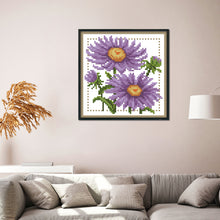 Load image into Gallery viewer, Flower 11CT Stamped Cross Stitch Kit 21x21cm(canvas)
