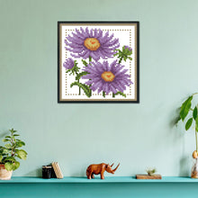 Load image into Gallery viewer, Flower 11CT Stamped Cross Stitch Kit 21x21cm(canvas)
