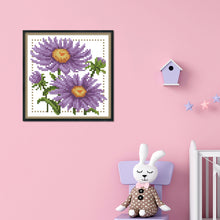 Load image into Gallery viewer, Flower 11CT Stamped Cross Stitch Kit 21x21cm(canvas)
