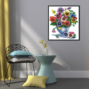 Flower 11CT Stamped Cross Stitch Kit 40x44cm(canvas)