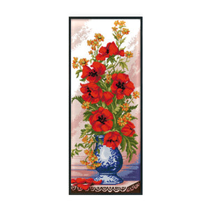 Flower 11CT Stamped Cross Stitch Kit 38x82cm(canvas)