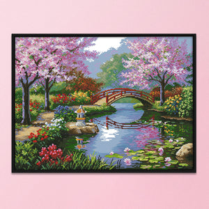 Scenery 11CT Stamped Cross Stitch Kit 70x55cm(canvas)