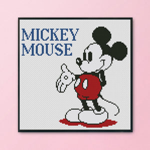 Mickey Mouse 11CT Stamped Cross Stitch Kit 30x30cm(canvas)