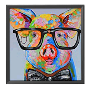 Pig 11CT Stamped Cross Stitch Kit 40x40cm(canvas)