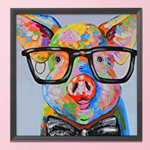 Pig 11CT Stamped Cross Stitch Kit 40x40cm(canvas)