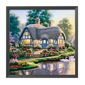 Scenery Light House 11CT Stamped Cross Stitch Kit 40x40cm(canvas)