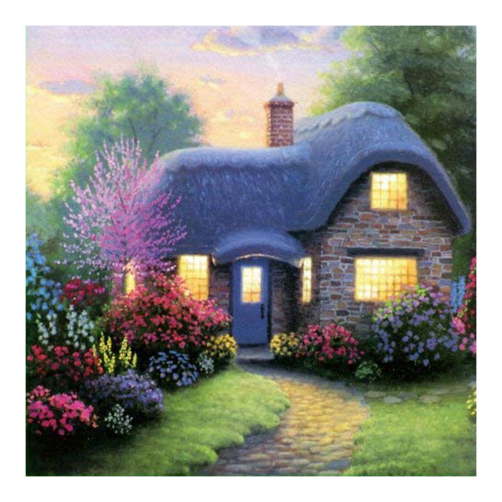 Scenery Light House 11CT Stamped Cross Stitch Kit 40x40cm(canvas)