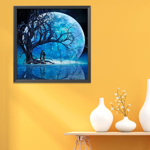 Moon Tree 11CT Stamped Cross Stitch Kit 40x40cm(canvas)