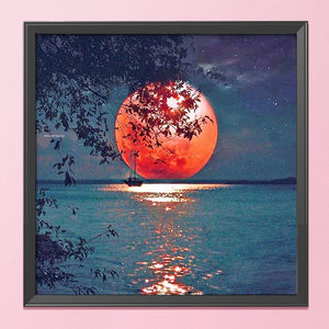 Moon Tree 11CT Stamped Cross Stitch Kit 40x40cm(canvas)