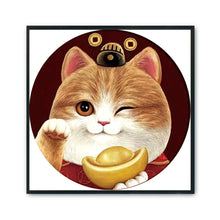 Load image into Gallery viewer, Fortune Cat 11CT Stamped Cross Stitch Kit 50x50cm(canvas)
