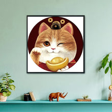 Load image into Gallery viewer, Fortune Cat 11CT Stamped Cross Stitch Kit 50x50cm(canvas)
