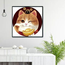 Load image into Gallery viewer, Fortune Cat 11CT Stamped Cross Stitch Kit 50x50cm(canvas)
