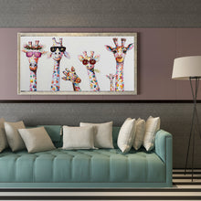 Load image into Gallery viewer, Funny Giraffe Color 85x45cm(canvas) Full Round Drill Diamond Painting

