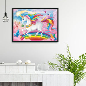 Unicorn 11CT Stamped Cross Stitch Kit 36x46cm(canvas)