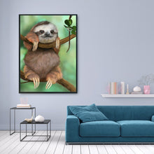 Load image into Gallery viewer, Sloth 11CT Stamped Cross Stitch Kit 36x46cm(canvas)
