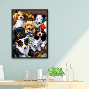 Dog 11CT Stamped Cross Stitch Kit 36x46cm(canvas)