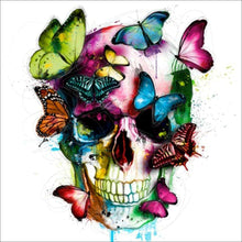 Load image into Gallery viewer, Butterfly Skull 11CT Stamped Cross Stitch Kit 40x40cm(canvas)
