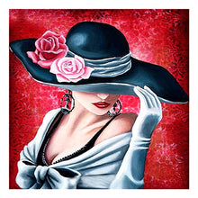 Load image into Gallery viewer, Formal Hat Women 11CT Stamped Cross Stitch Kit 40x40cm(canvas)
